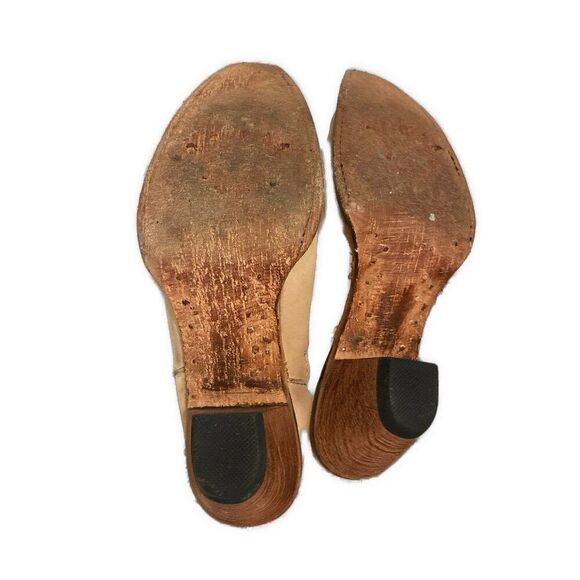 Junk Gypsy Genuine Leather Solid Beige Lace Up Over Knee Western Boots 8.5 - Picture 4 of 8